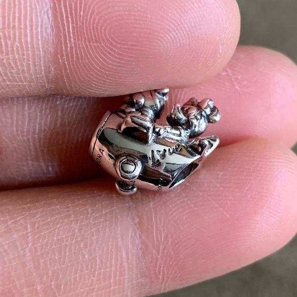 NWOT Disney Mickey Mouse & Minnie Mouse Airplane Charm Sterling Silver 925 - Picture 9 of 13